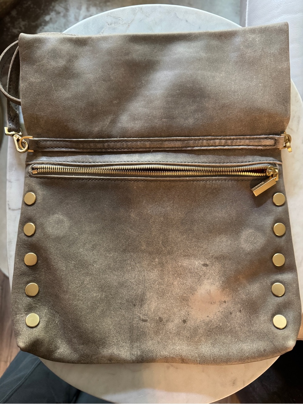 Hammitt Suede Crossbody with Gold Hardware - Picture 5 of 5